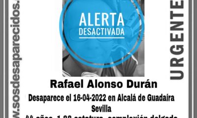 Localizan al hombre desaparecido en Alcalá de Guadaíra este sábado