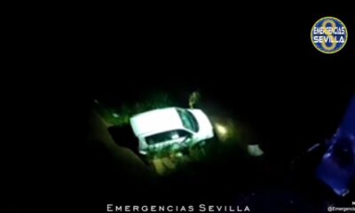 Una mujer herida tras caer su coche a un canal de riego en Sevilla