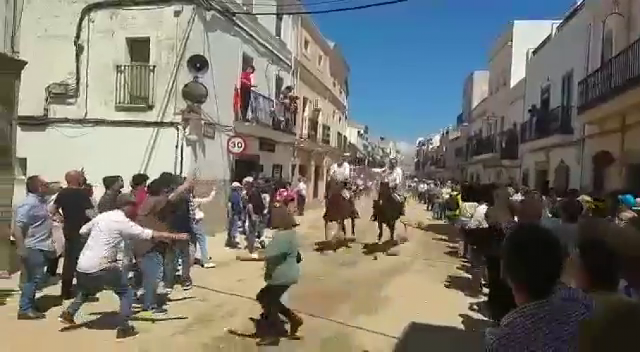 Vídeo: Una abuela y su nieta son arroyadas por dos caballos en las fiestas de Arroyo de la Luz