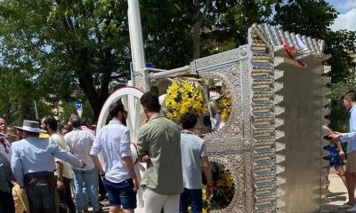 Vuelca la carreta del simpecado de la hermandad del Rocío de Granada