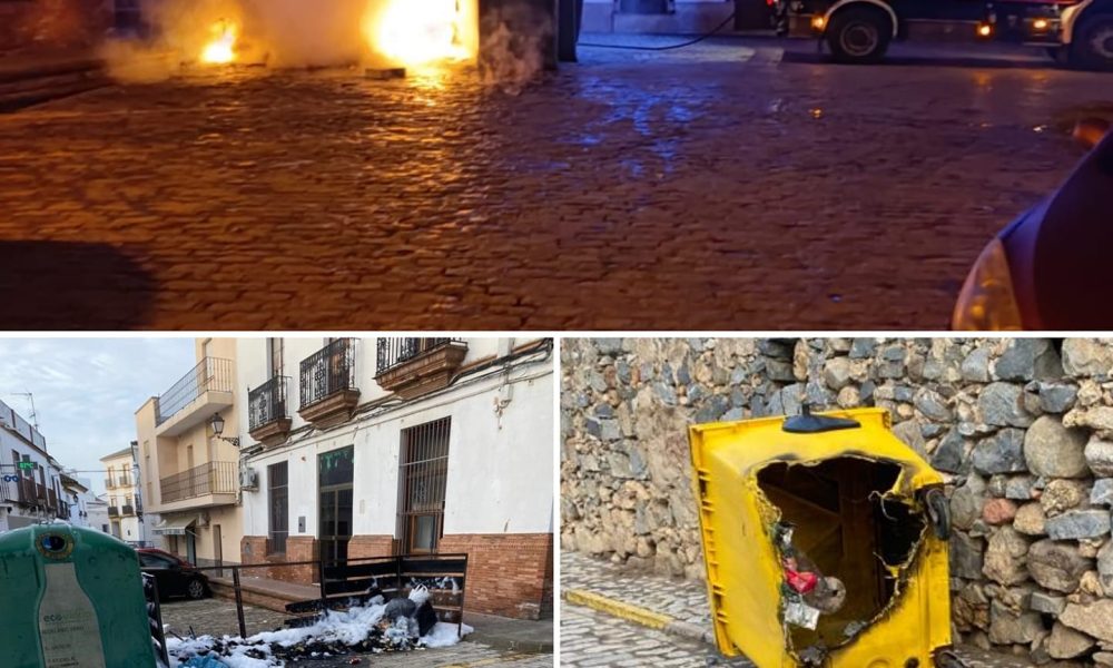 contenedores quemados