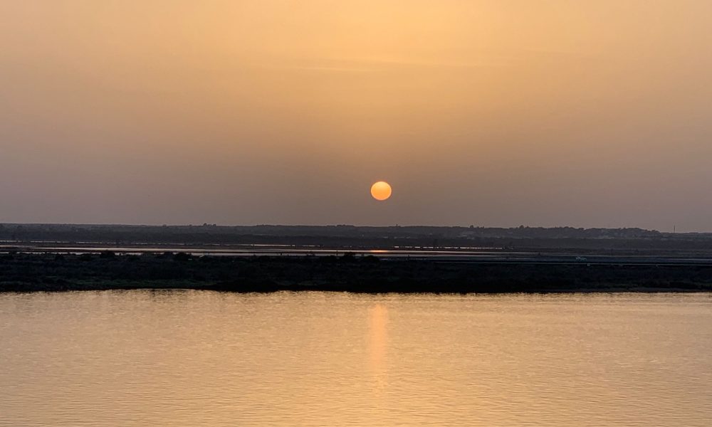 Puesta de sol Huelva muelle