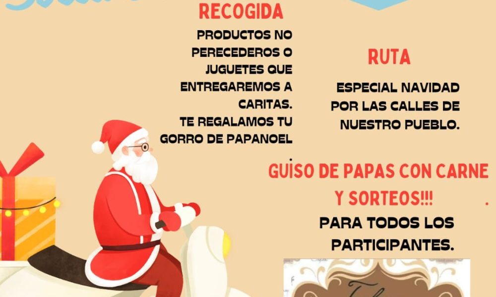 cartel papanoelada ciclista