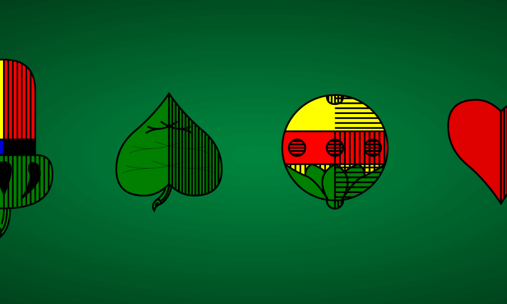 simbolos de cartas de poker alemanas in text desktop
