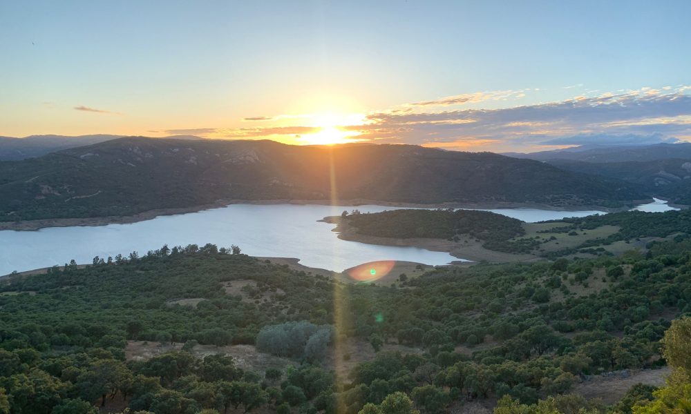 atardecer laguna