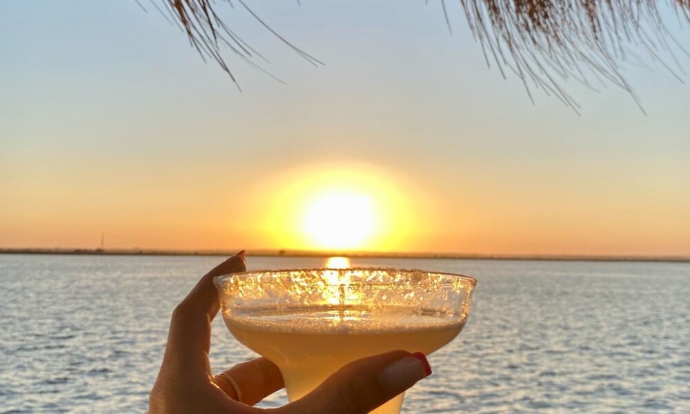 puesta de sol copa portil