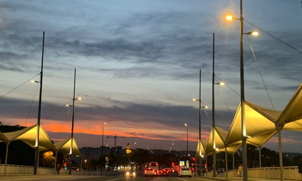 Puente sevilla atardecer