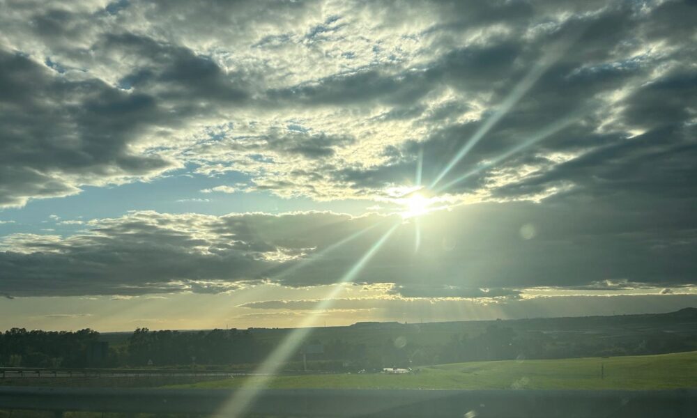 Puesta de sol desde carretera