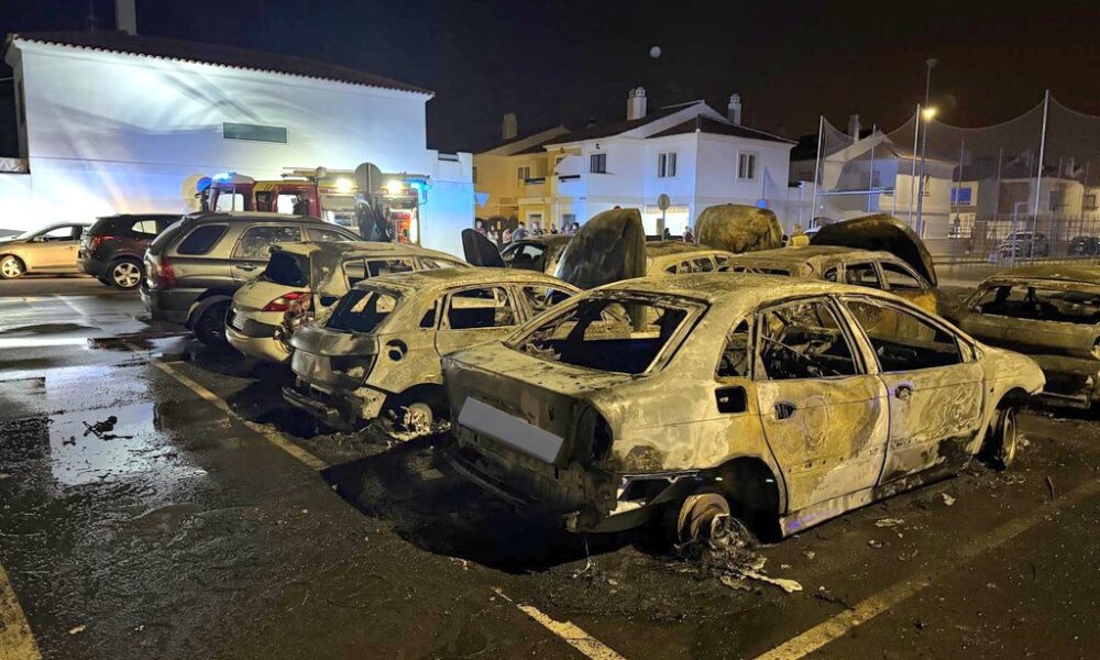 Incendio coches coria