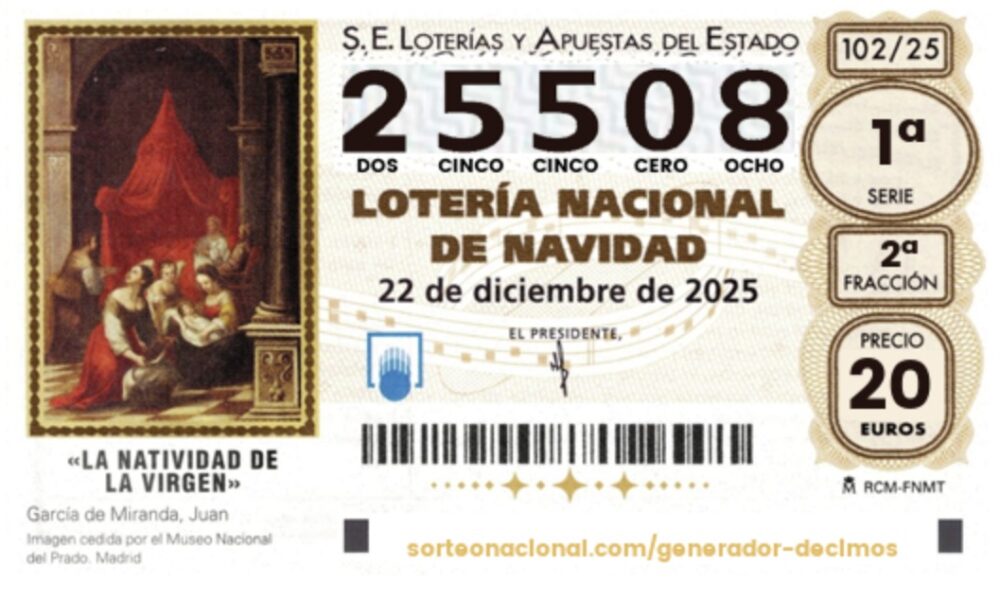 Loteria de Navidad cuarto premio