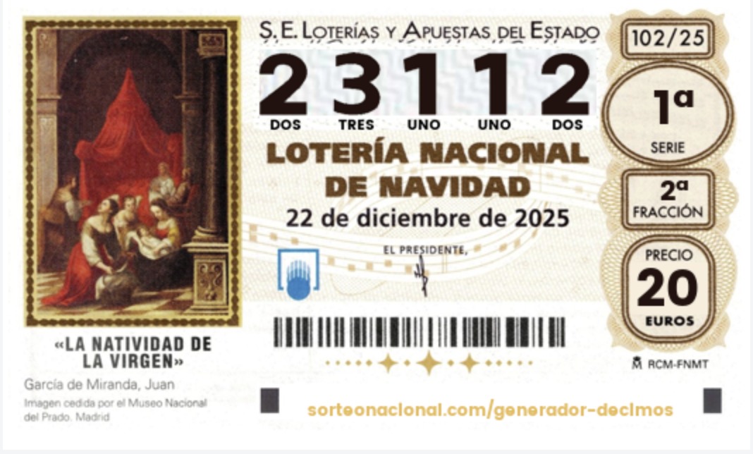 Loteria de Navidad premio 2