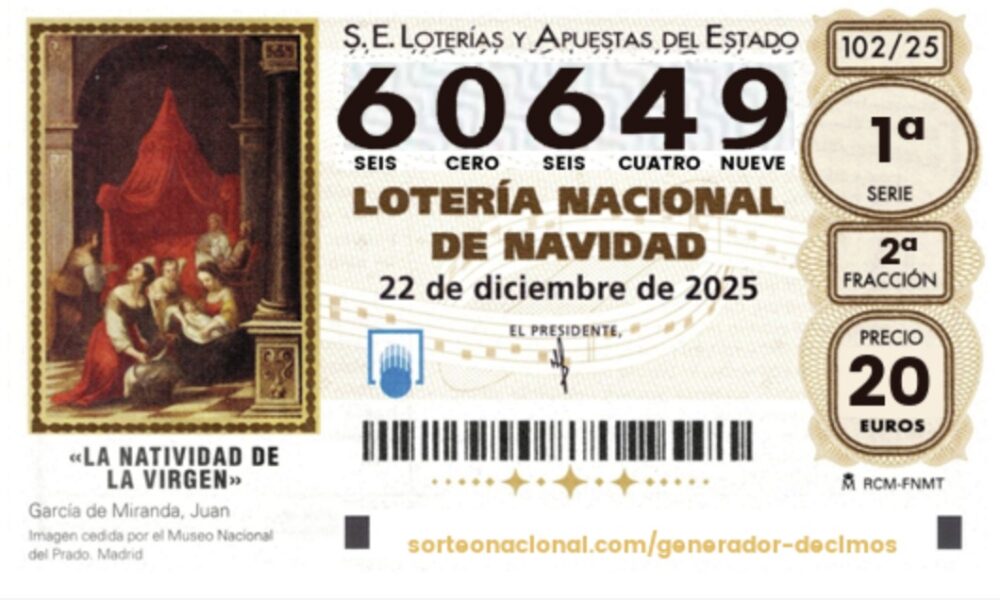 Loteria de Navidad premio 3