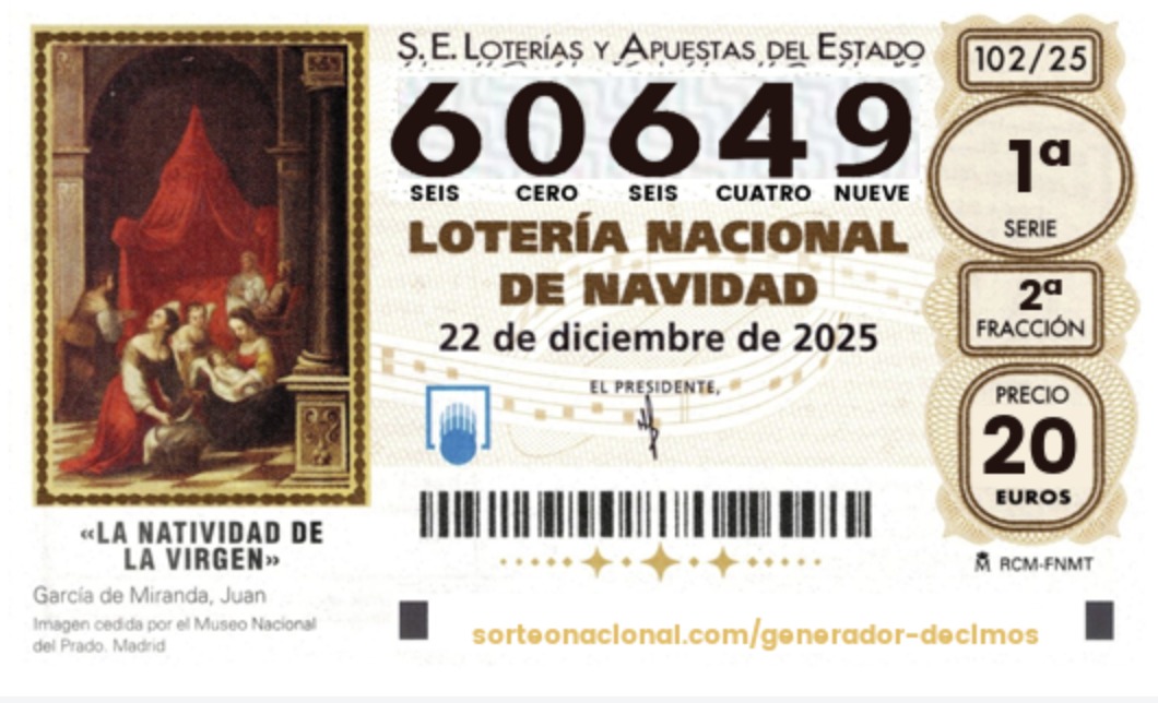 Loteria de Navidad premio 3