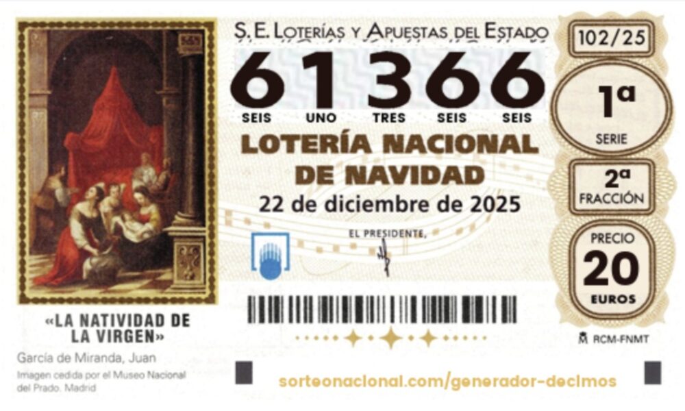 Loteria de Navidad premio 5