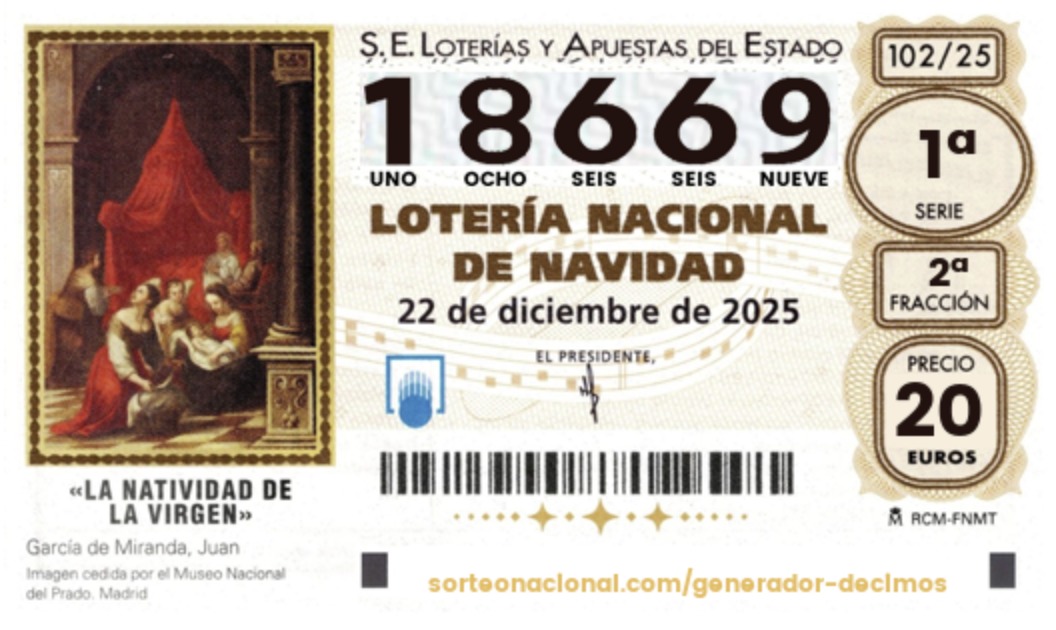 Loteria de Navidad premio ultimo
