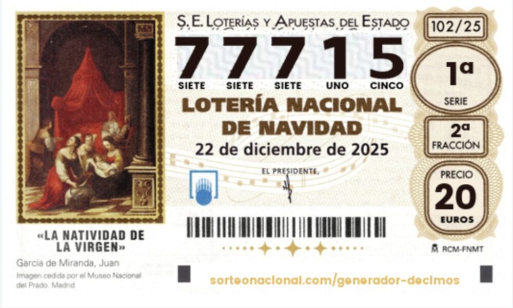 Loteria de Navidad quinto premio