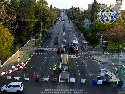 sevilla trafico paseo las delicias