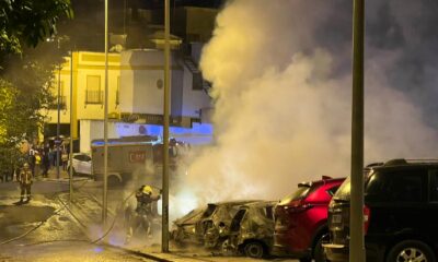 Incendio coches Alcala de Gaudaira