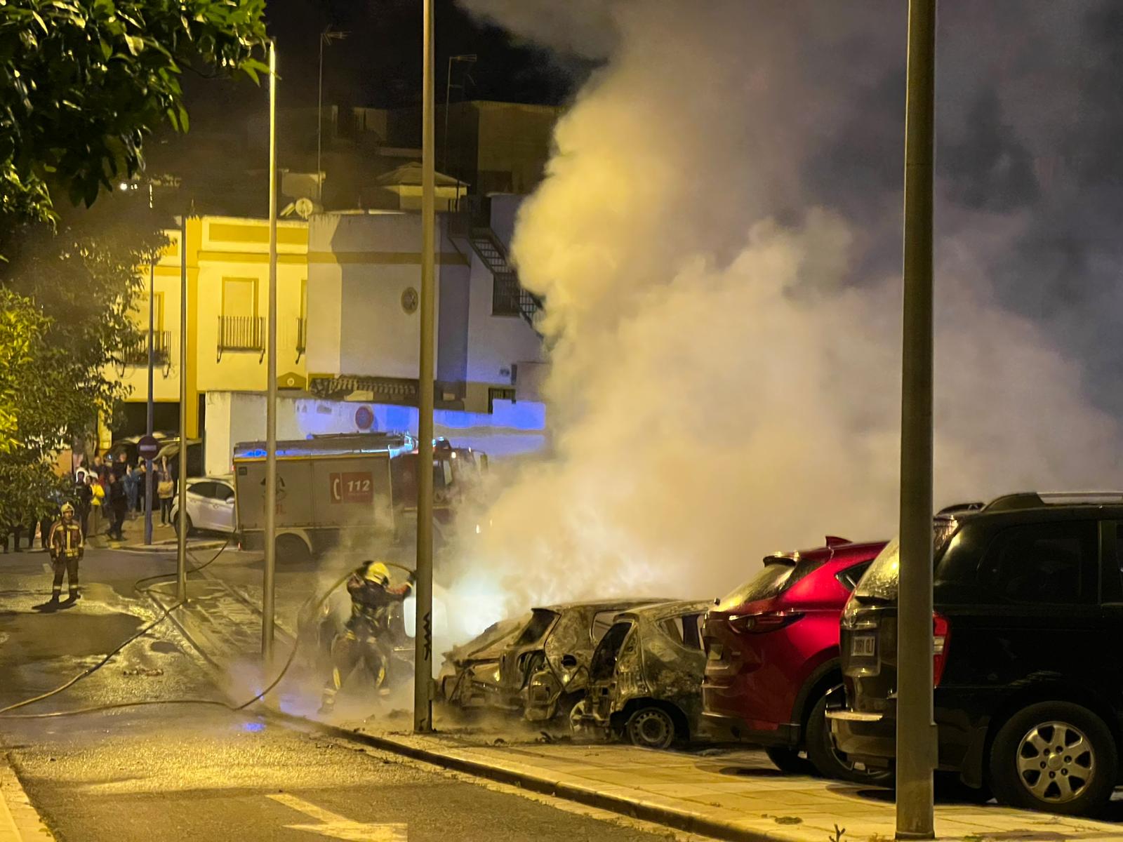 Incendio coches Alcala de Gaudaira