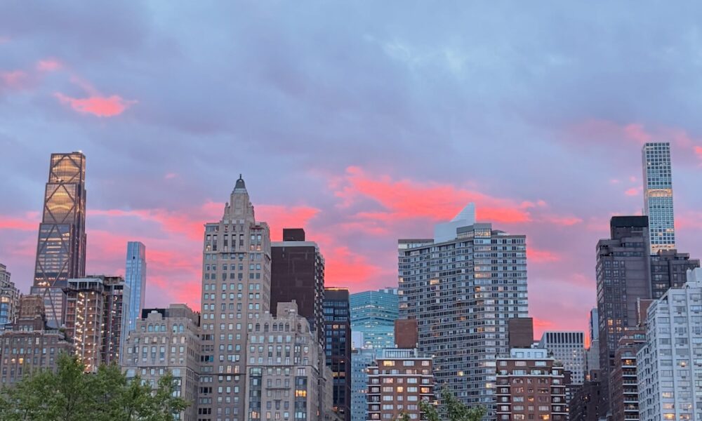 Nueva York puesta de sol