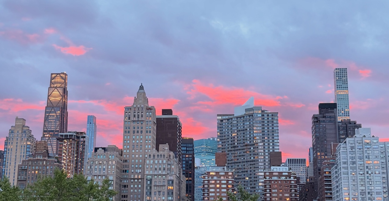 Nueva York puesta de sol