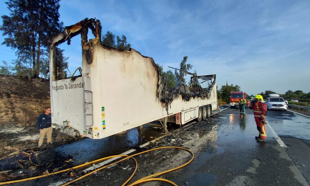 incendio camion caballos