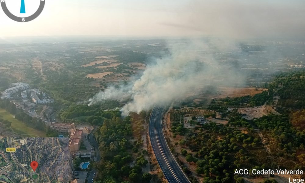 Incendio forestal Lepe avion