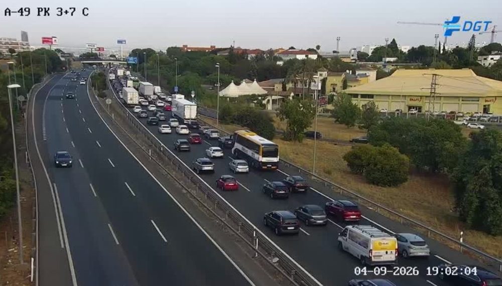 Accidente trafico autopista atasco