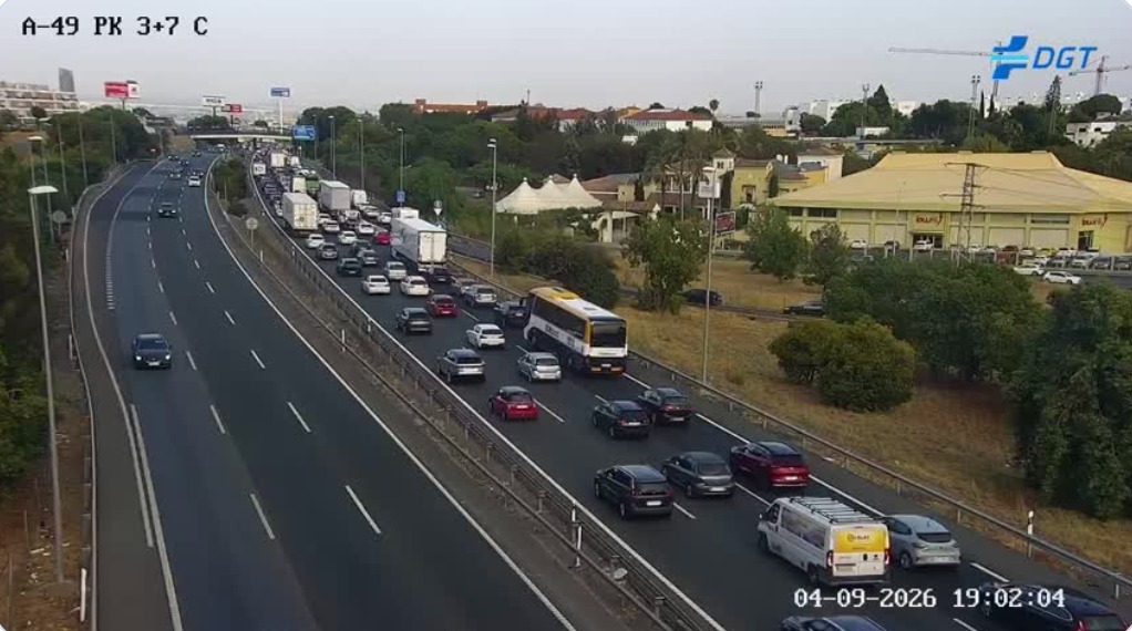 Accidente trafico autopista atasco