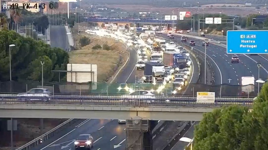 Autopista atasco trafico