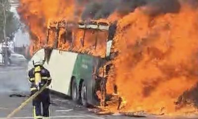Incendio autobus Gerena
