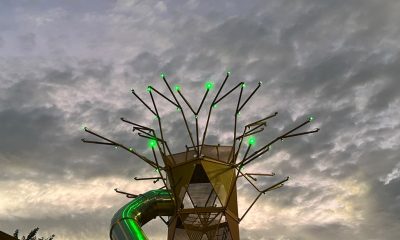 Luces parque Mairena nubes